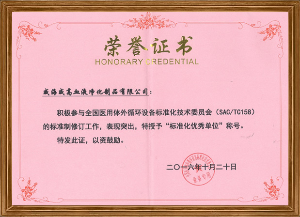标准化优秀单位